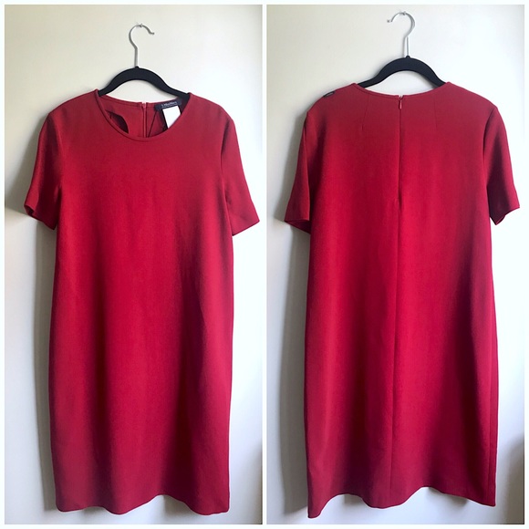 'S MaxMara $675 Crimson Abbono Shift Midi Dress - Picture 2 of 5